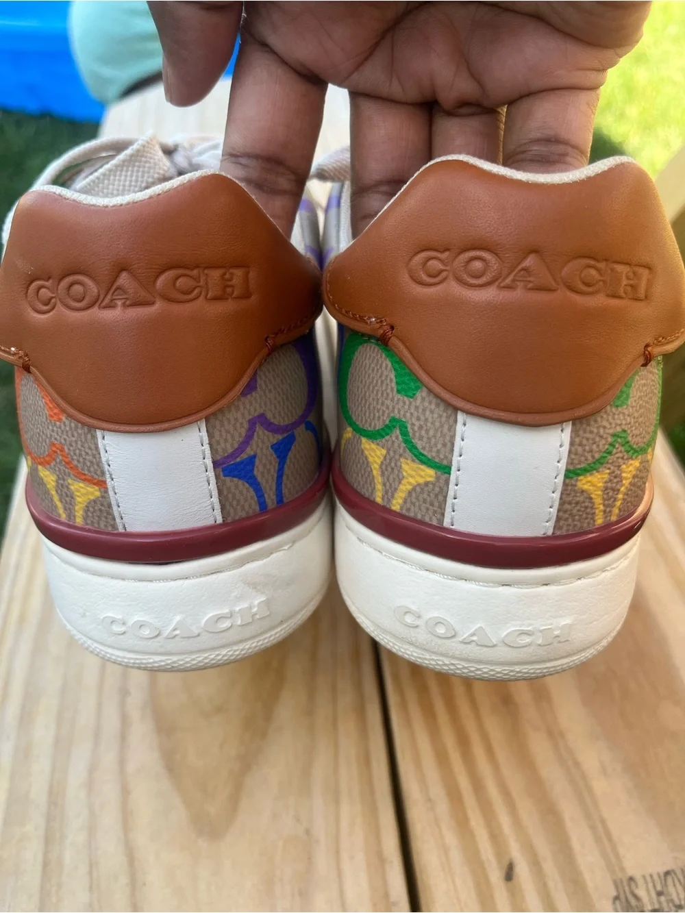 Coach Multicolor Signature C Low-Top Sneakers - White Trim - Picture 2 of 5